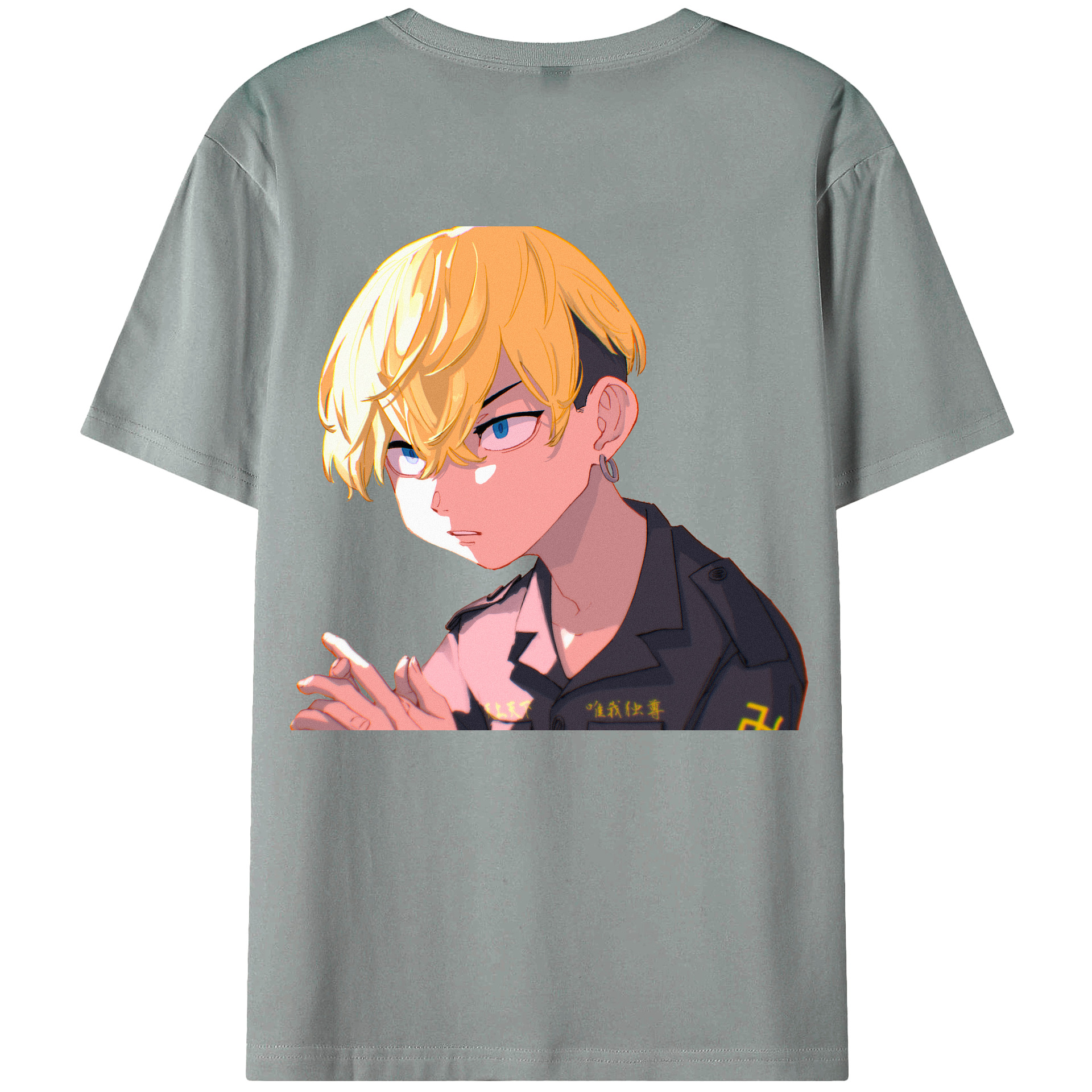 （画像用） 東京リベンジャーズ Tokyo Revengers 綿100％ メンズ半袖Tシャツ（バックプリント） 通気性